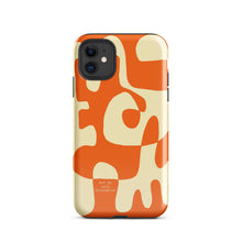 Load image into Gallery viewer, Asobi tangerine/beige Tough iPhone case