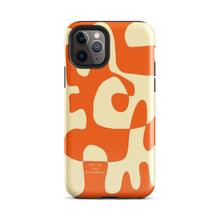 Load image into Gallery viewer, Asobi tangerine/beige Tough iPhone case