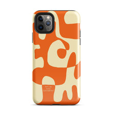 Load image into Gallery viewer, Asobi tangerine/beige Tough iPhone case