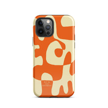 Load image into Gallery viewer, Asobi tangerine/beige Tough iPhone case