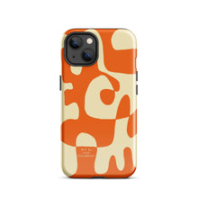 Load image into Gallery viewer, Asobi tangerine/beige Tough iPhone case