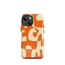 Load image into Gallery viewer, Asobi tangerine/beige Tough iPhone case
