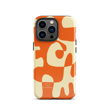 Load image into Gallery viewer, Asobi tangerine/beige Tough iPhone case
