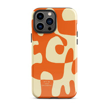 Load image into Gallery viewer, Asobi tangerine/beige Tough iPhone case