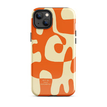Load image into Gallery viewer, Asobi tangerine/beige Tough iPhone case