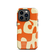 Load image into Gallery viewer, Asobi tangerine/beige Tough iPhone case