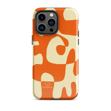 Load image into Gallery viewer, Asobi tangerine/beige Tough iPhone case