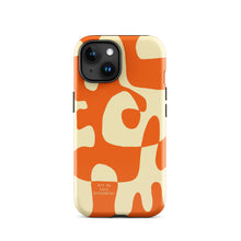 Load image into Gallery viewer, Asobi tangerine/beige Tough iPhone case