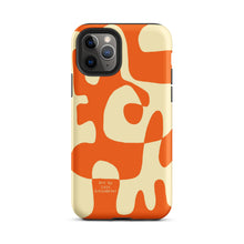 Load image into Gallery viewer, Asobi tangerine/beige Tough iPhone case