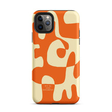 Load image into Gallery viewer, Asobi tangerine/beige Tough iPhone case