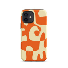 Load image into Gallery viewer, Asobi tangerine/beige Tough iPhone case