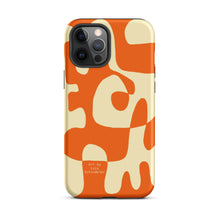 Load image into Gallery viewer, Asobi tangerine/beige Tough iPhone case