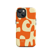 Load image into Gallery viewer, Asobi tangerine/beige Tough iPhone case