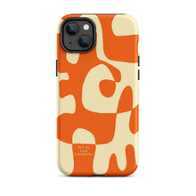 Load image into Gallery viewer, Asobi tangerine/beige Tough iPhone case