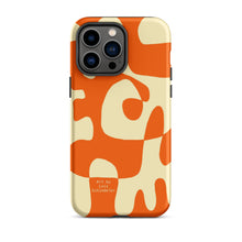 Load image into Gallery viewer, Asobi tangerine/beige Tough iPhone case