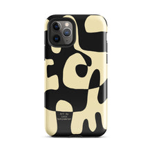 Load image into Gallery viewer, Asobi black/beige Tough iPhone case
