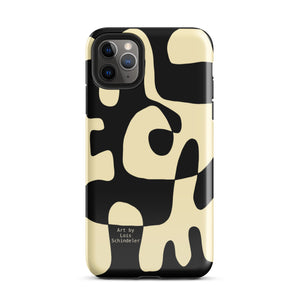 Asobi black/beige Tough iPhone case