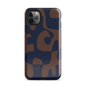 Asobi brown/navy Tough iPhone case