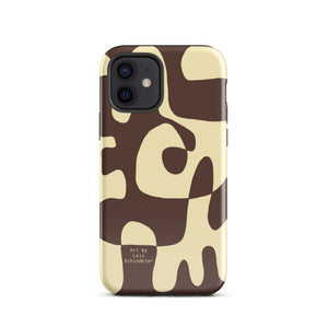 Asobi cocoa/beige Tough iPhone case