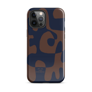 Asobi brown/navy Tough iPhone case