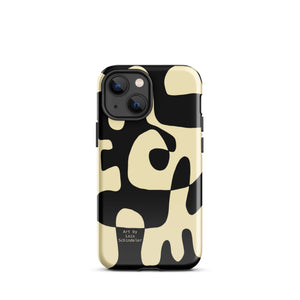 Asobi black/beige Tough iPhone case