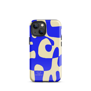Asobi ultramarine/beige Tough iPhone case