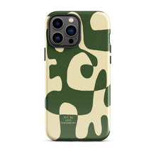 Load image into Gallery viewer, Asobi moss/beige Tough iPhone case
