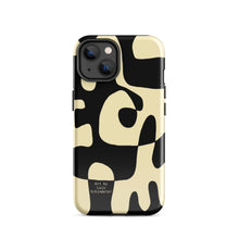 Load image into Gallery viewer, Asobi black/beige Tough iPhone case
