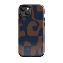 Load image into Gallery viewer, Asobi brown/navy Tough iPhone case
