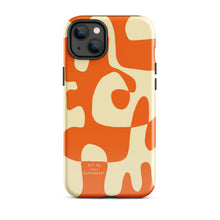 Load image into Gallery viewer, Asobi tangerine/beige Tough iPhone case
