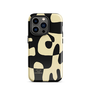 Asobi black/beige Tough iPhone case