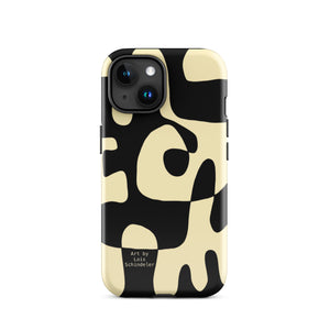 Asobi black/beige Tough iPhone case