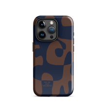 Load image into Gallery viewer, Asobi brown/navy Tough iPhone case
