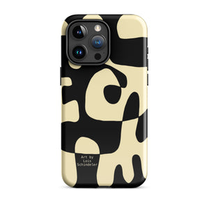 Asobi black/beige Tough iPhone case