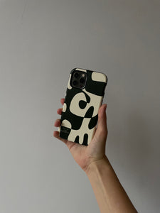 Asobi black/beige Tough iPhone case