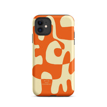 Load image into Gallery viewer, Asobi tangerine/beige Tough iPhone case

