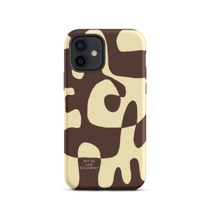 Asobi cocoa/beige Tough iPhone case