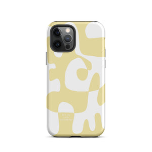 Asobi beige/white Tough iPhone case