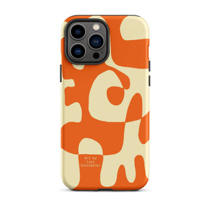 Asobi tangerine/beige Tough iPhone case